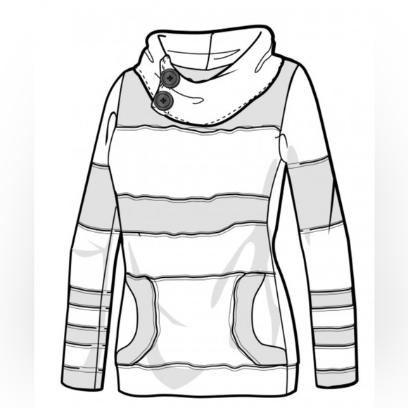 NEW! Nomads Hempwear Sweater-Dark Charcoal- wood buttons-accented seams-Tunic - Picture 8 of 9